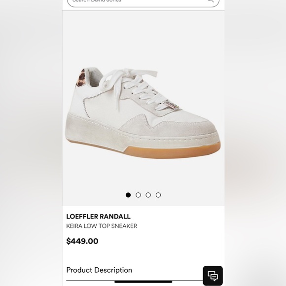 LOEFFLER RANDALL KEIRA LOW TOP SNEAKER INCEMENT/MOCHA LEOPARD EUC size 7 - Picture 3 of 13